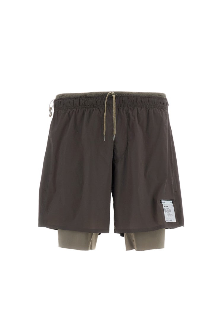 Satisfy Brown Techsilk Running Performance Shorts