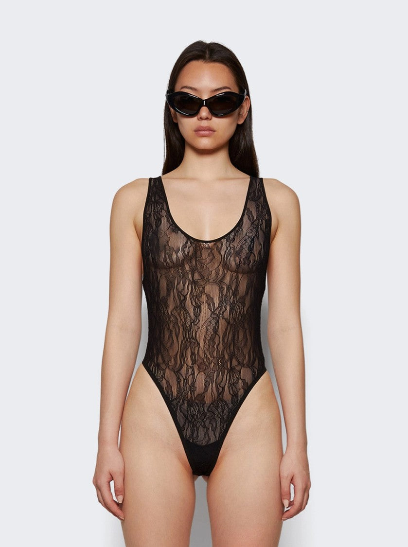 Wardrobe.Nyc Lace Tank Bodysuit Black