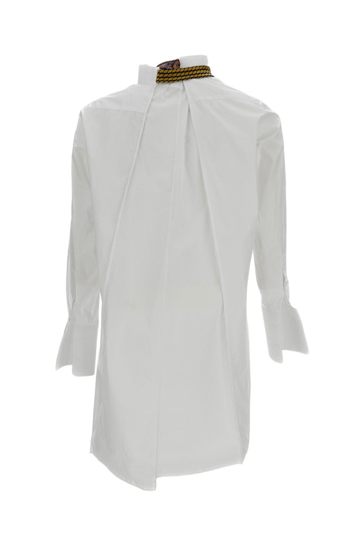 Junya Watanabe White Asymmetrical Long Cotton Shirt