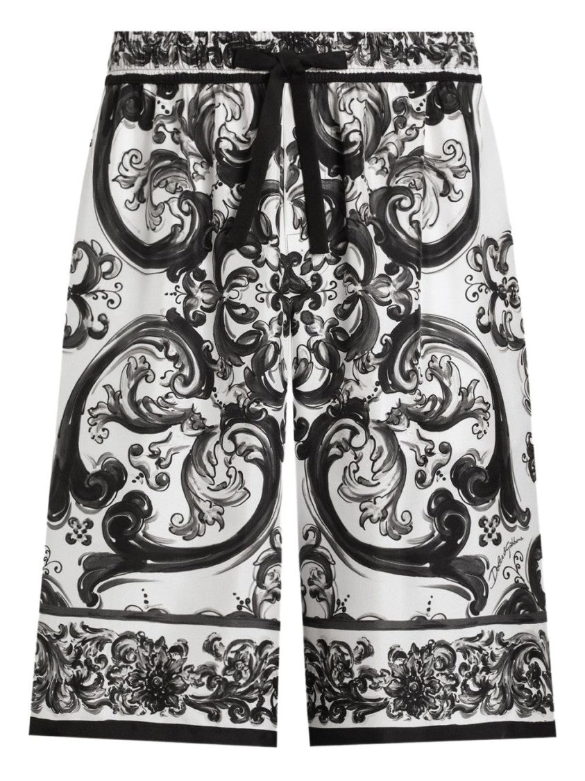 Dolce & Gabbana Bermuda Shorts With Maiolica Print