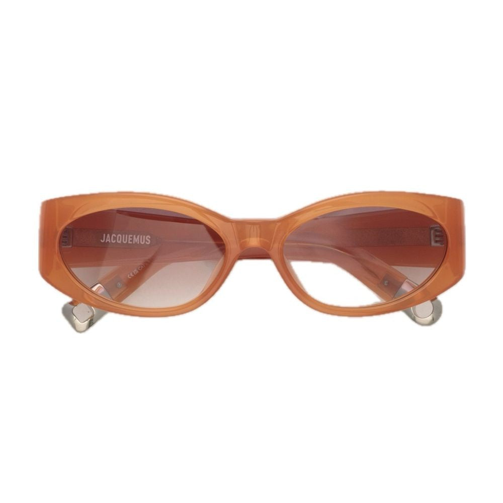 Jacquemus Les Lunettes Jac4 Ovalo Linea "Les Sculptures" Oval Orange Acetate Sunglasses