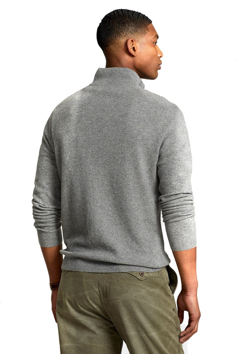 Polo Ralph Lauren Grey Half-Zip Wool Knitwear