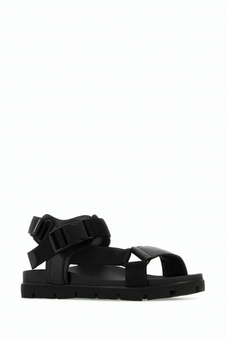 Prada Flat Sandals With Adjustable Straps