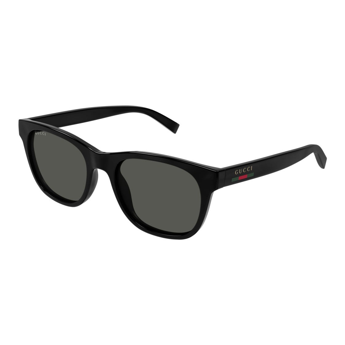 Gucci Rectangular Frame Sunglasses With Glossy Finish