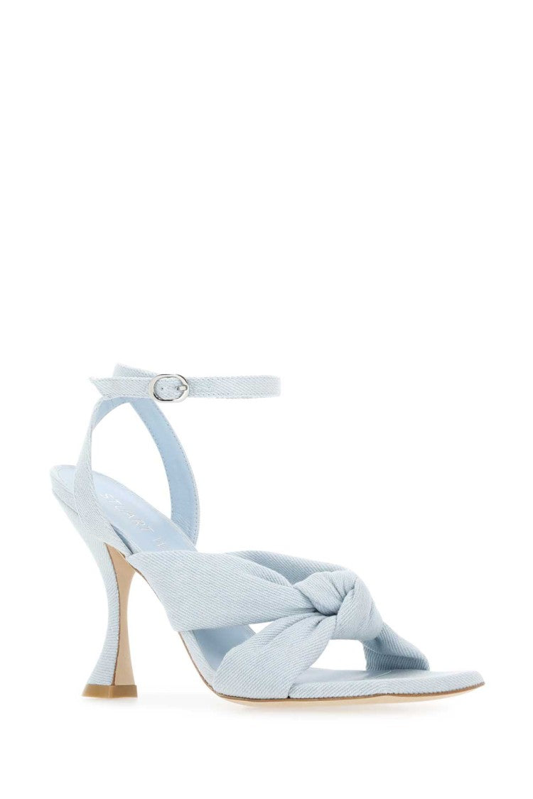 Stuart Weitzman Light-Blue Denim Playa Sandals