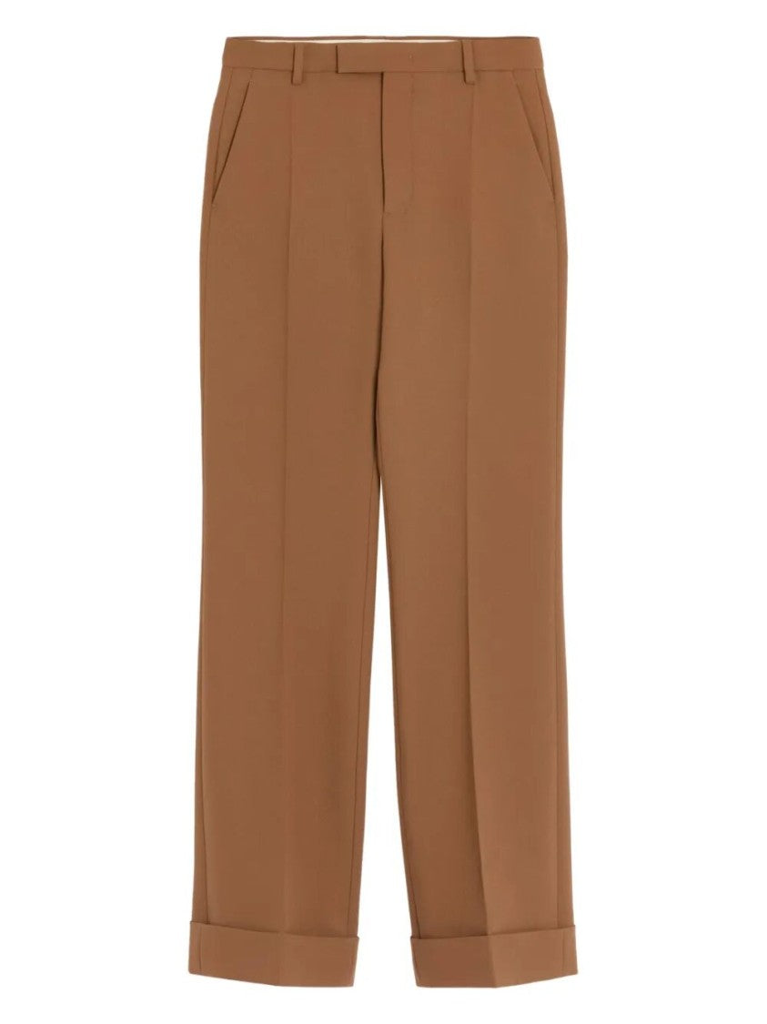 Valentino Tailored Straight-Leg Pants With Smooth Finish