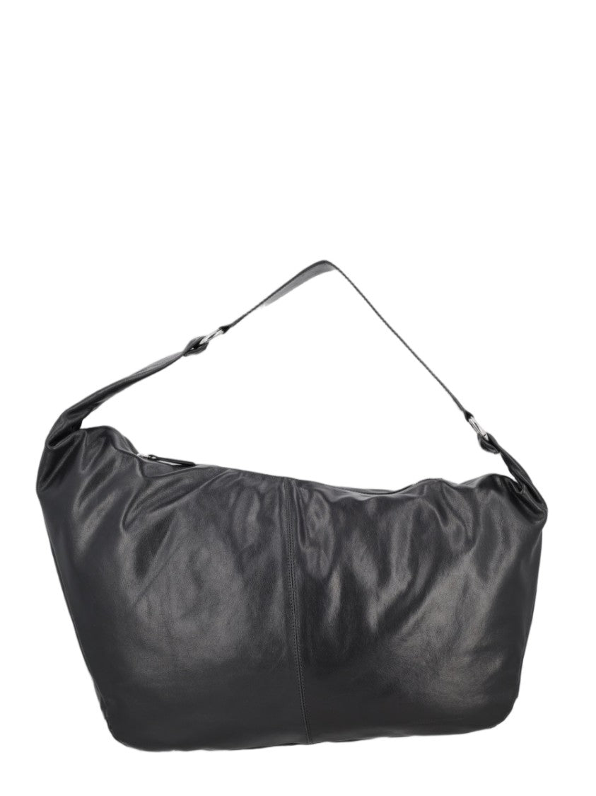 Paloma Wool Black Minimalist Leather Shoulder Bag