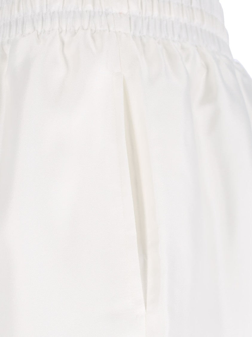 Casablanca Silk Shorts With Multi-Color Logo Print