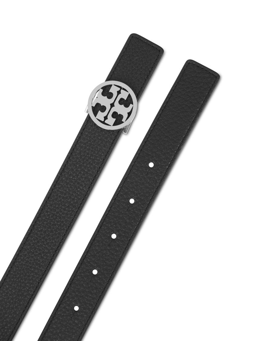 Tory Burch Reversible 1-Inch Leather Belt With Distinctive Logo Buckle