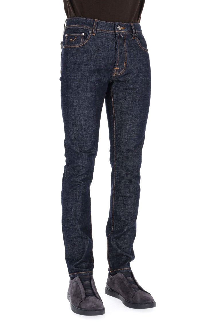 Jacob Cohen Nick Fit Leather Label Jeans