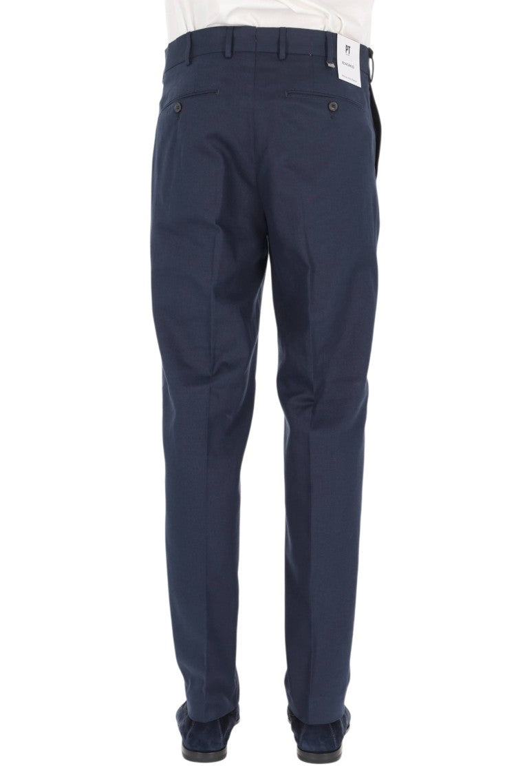 Pt Torino Master Fit Cotton-Linen Trousers