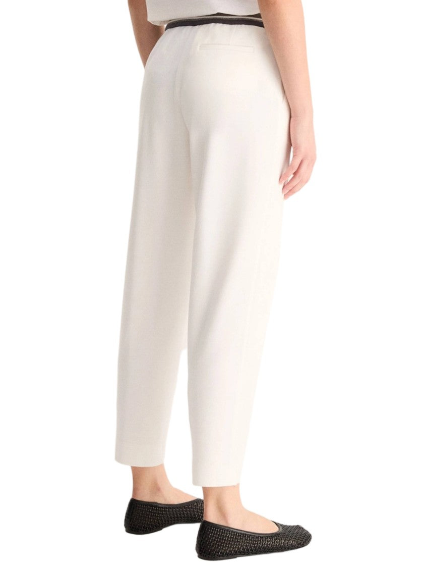 Biancalancia Relaxed Fit Tapered Striped Waistband Pants