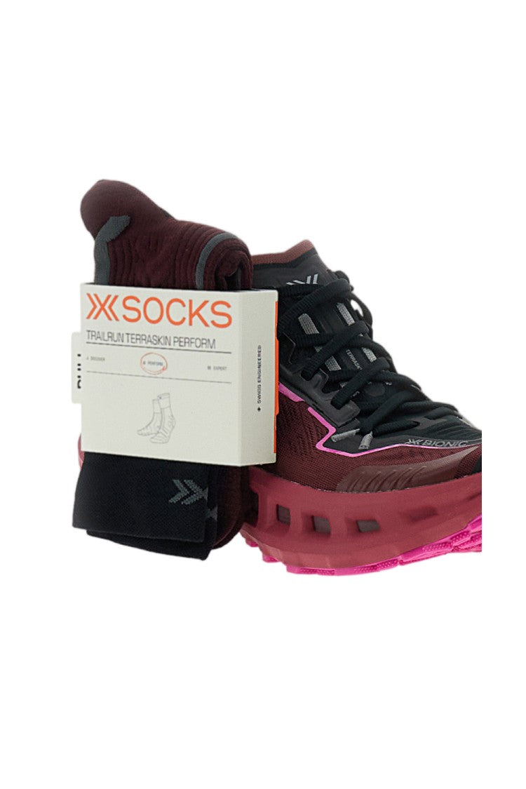 X-Bionic Red Pink Terraskin 03 Fabric Sneakers