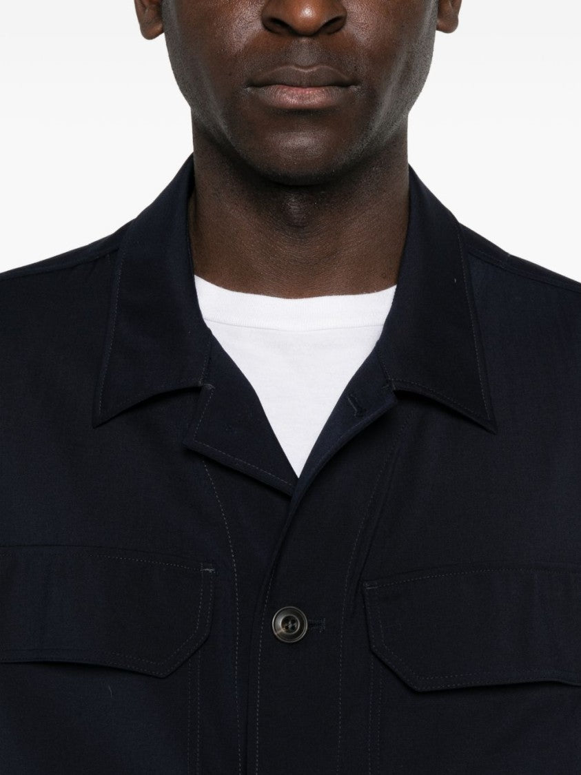 Luigi Bianchi Brando Minimalist Tailored Flap Jacket
