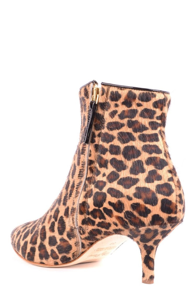 Polly Plume Multicolor Leopard Print Ankle Boots