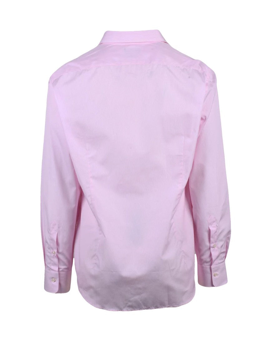 Ambrosio Pink Striped Linen-Blend Shirt