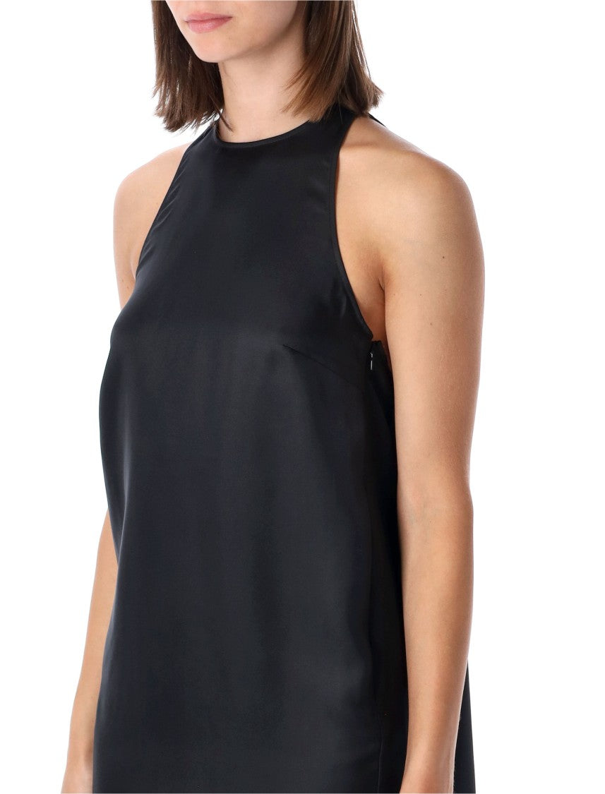 Loulou De Saison Bruna Halter Neck Silk Mini Dress