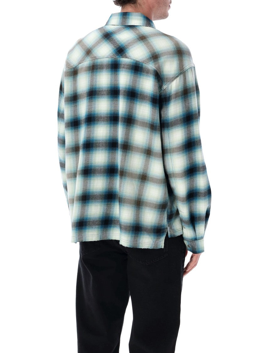 Represent Bleached Plaid Cotton Shirt
