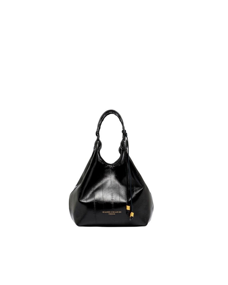 Gianni Chiarini Black Dua Leather Crossbody Bag