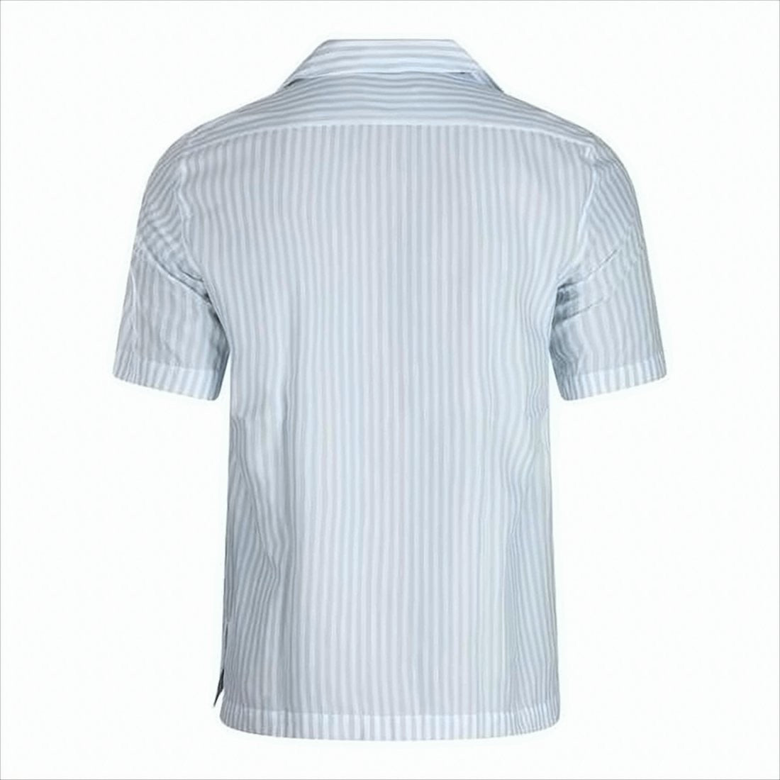 Lardini Vertical Striped Short-Sleeved Shirt