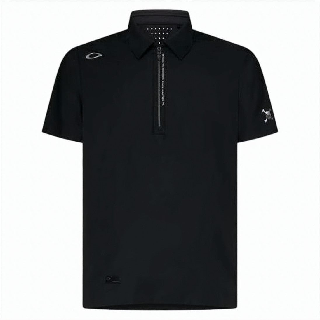 Oakley Zippered Black Polo Shirt