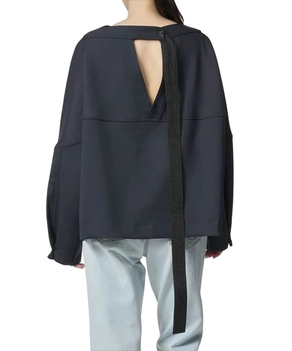 Studio Nicholson Boxy Silhouette Black Blouse