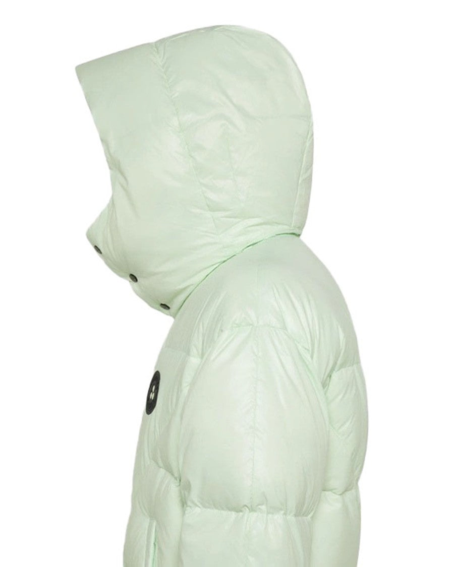 Peuterey Shiny Puffer Jacket With Green Hood