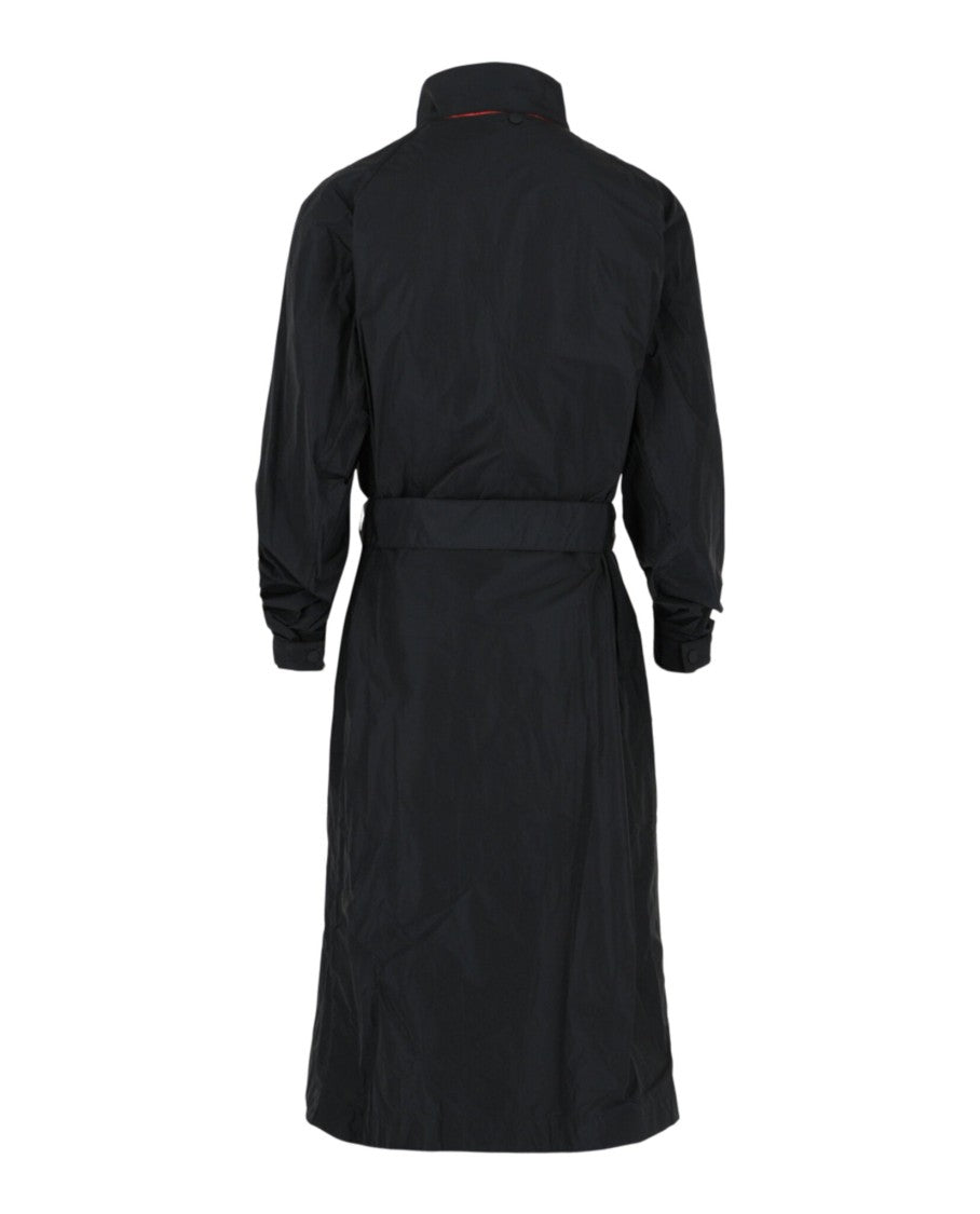 Ferragamo Asymmetrical Zip-Detail Belted Trench Coat