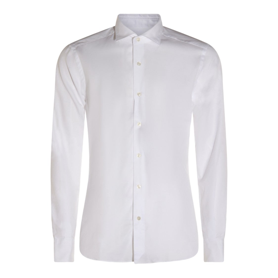 Glanshirt Long-Sleeve White Tailored Shirt With Pointed Collar