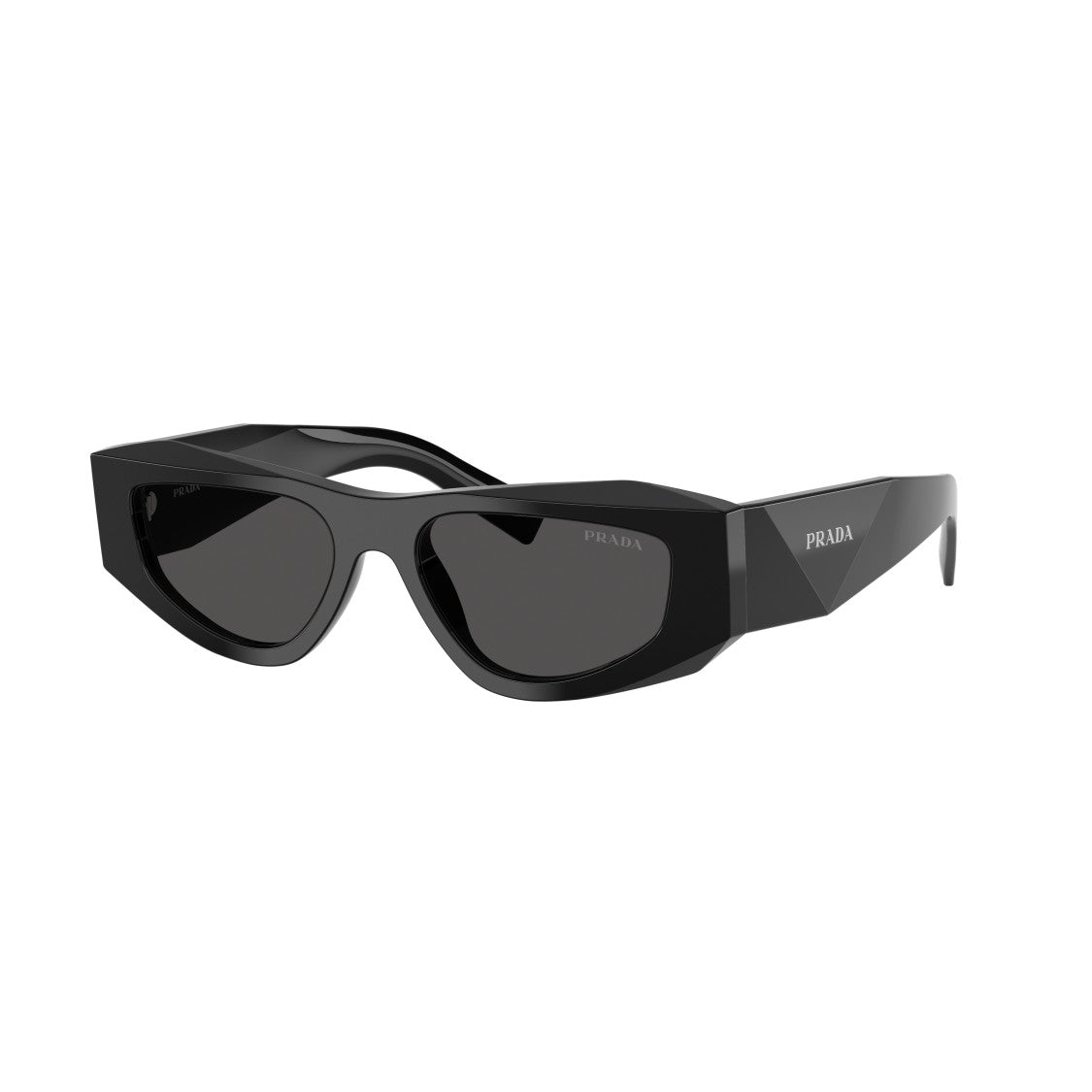 Prada 0Pr B19s Angular Black Frame Sunglasses