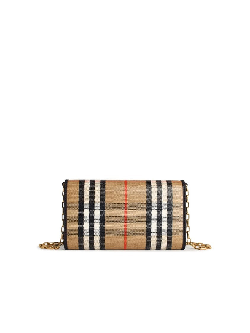 Burberry 'Highlands' Sand Cotton Blend Crossbody Wallet