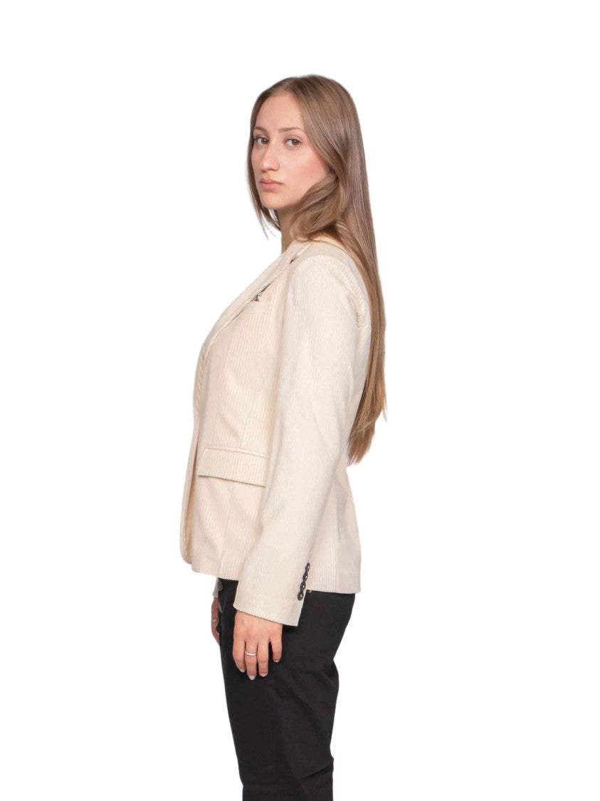 Circolo 1901 Tailored Single-Button Jacket With Notched Lapel And Flap Pockets