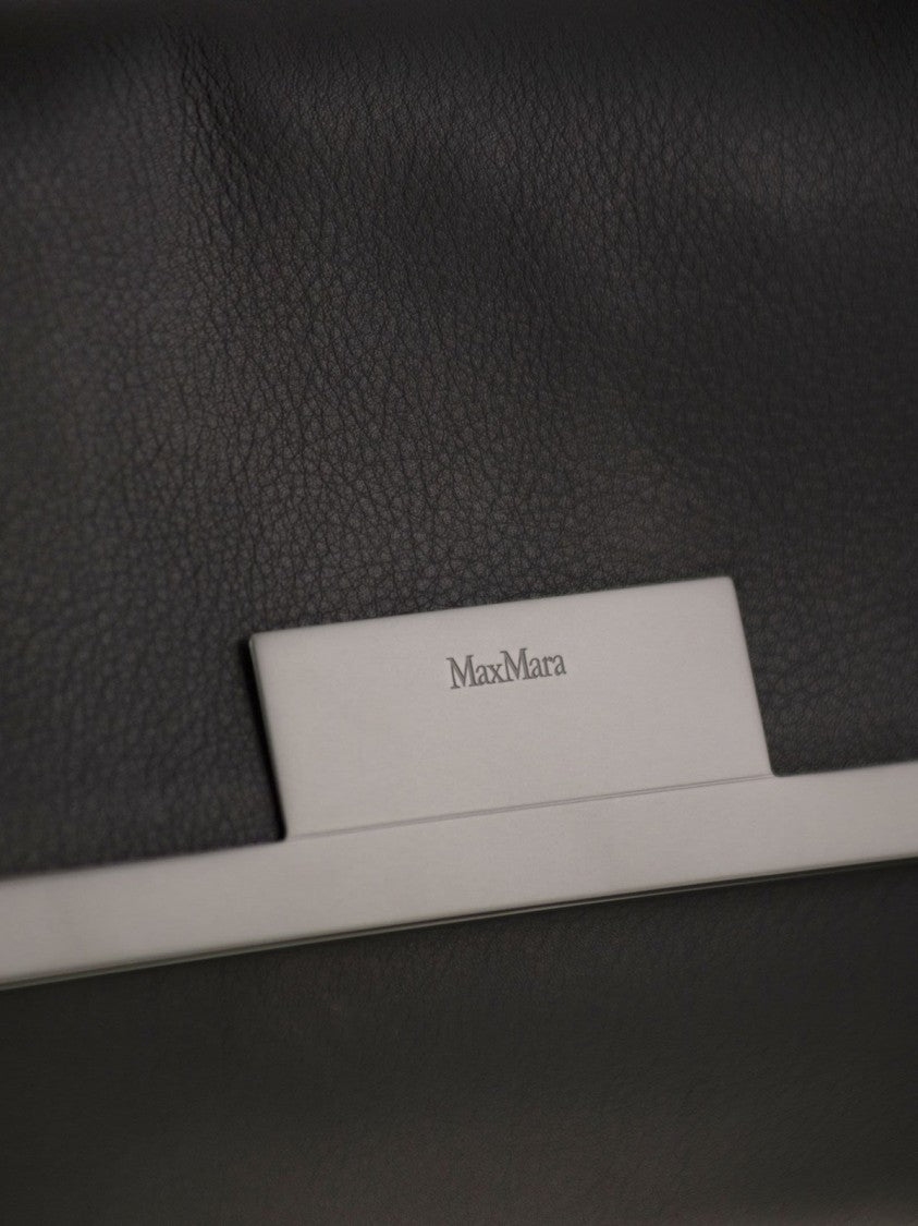 Max Mara Structured Black Bag With Smooth Finish