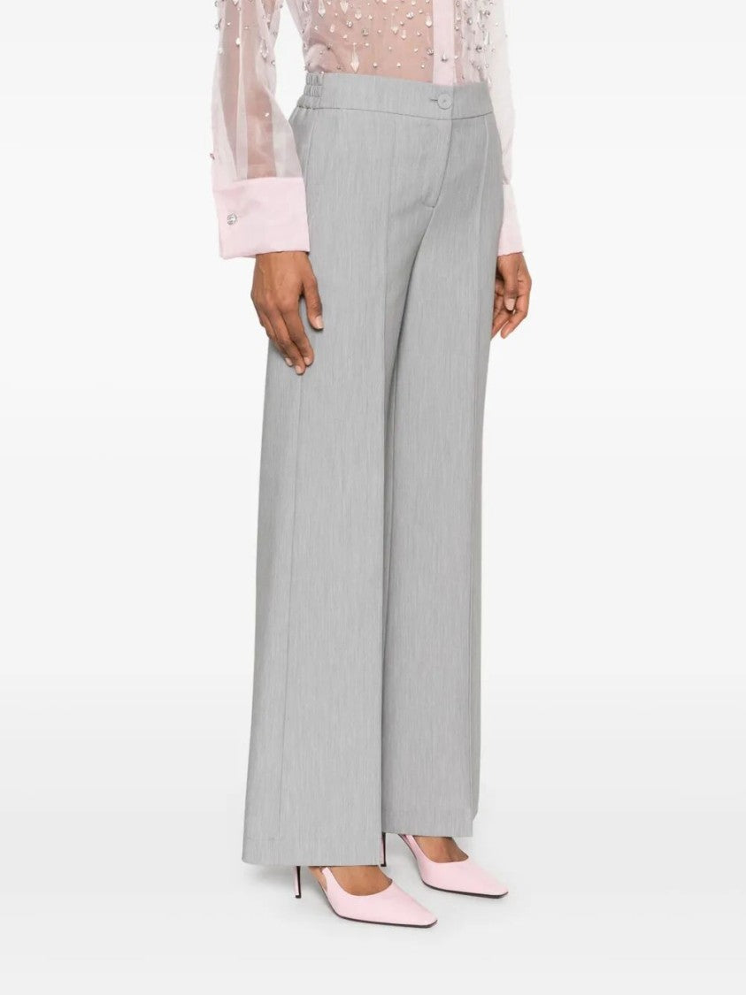 Patrizia Pepe Wide-Leg Tailored Pants With Vertical Stripes