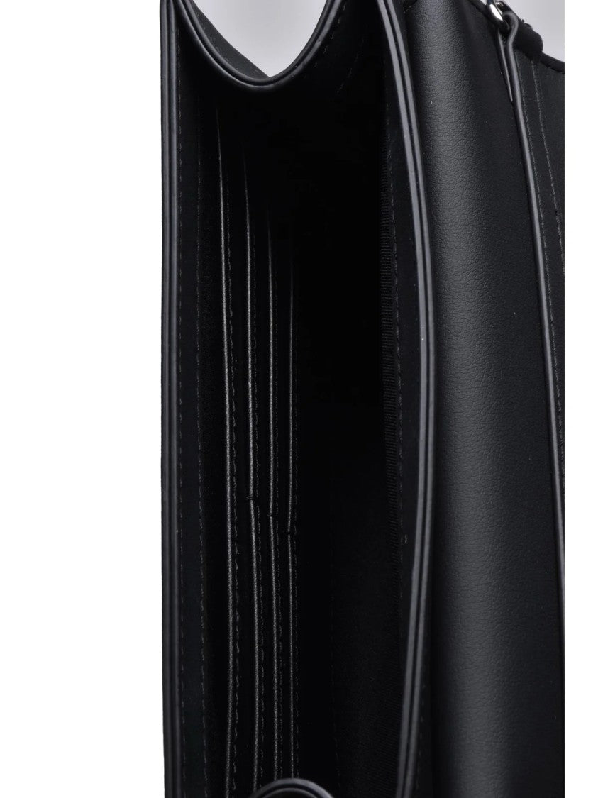 Love Moschino Black Polyurethane Matte Shoulder Bag
