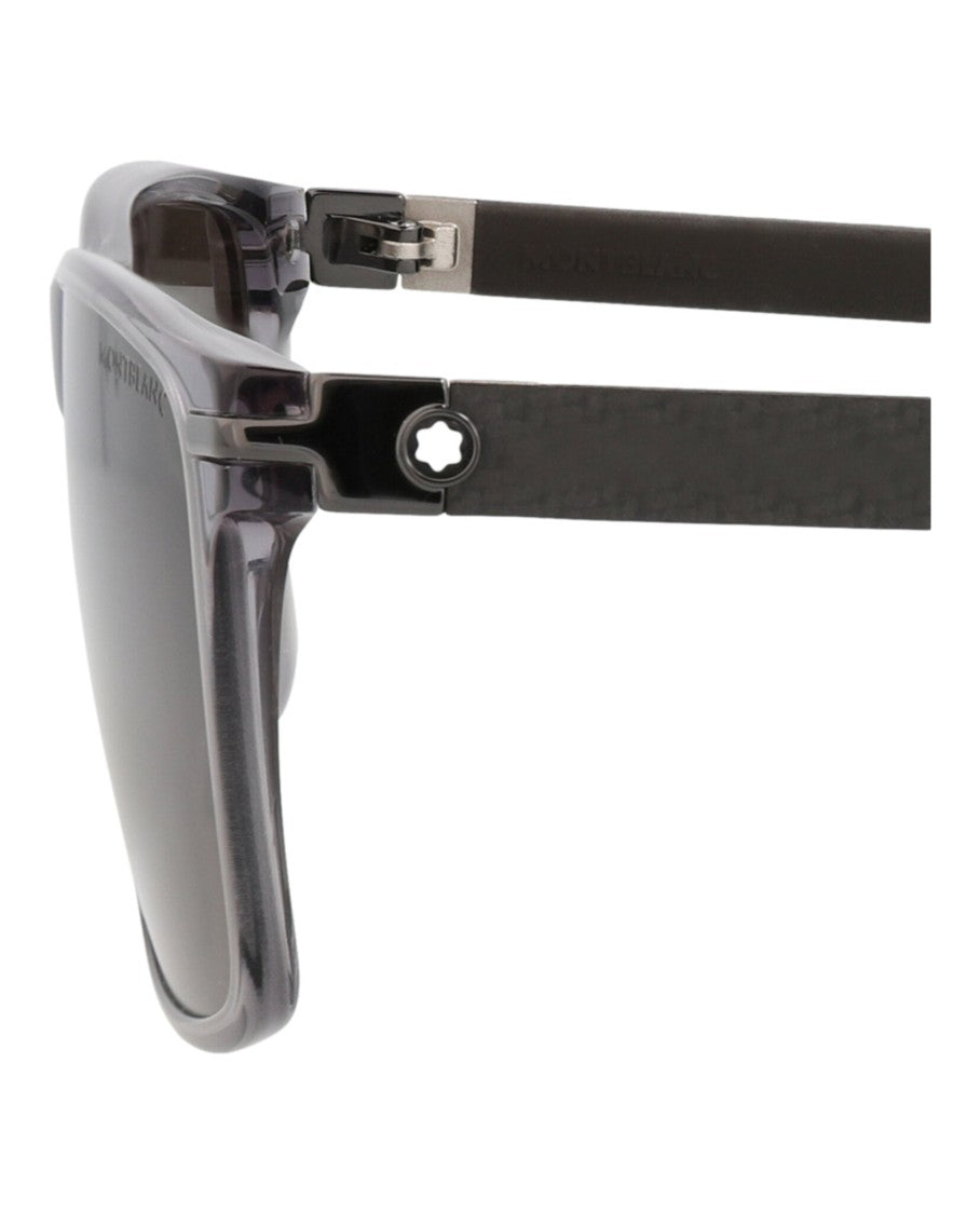 Montblanc Square-Frame Acetate Sunglasses With Rubber Temples