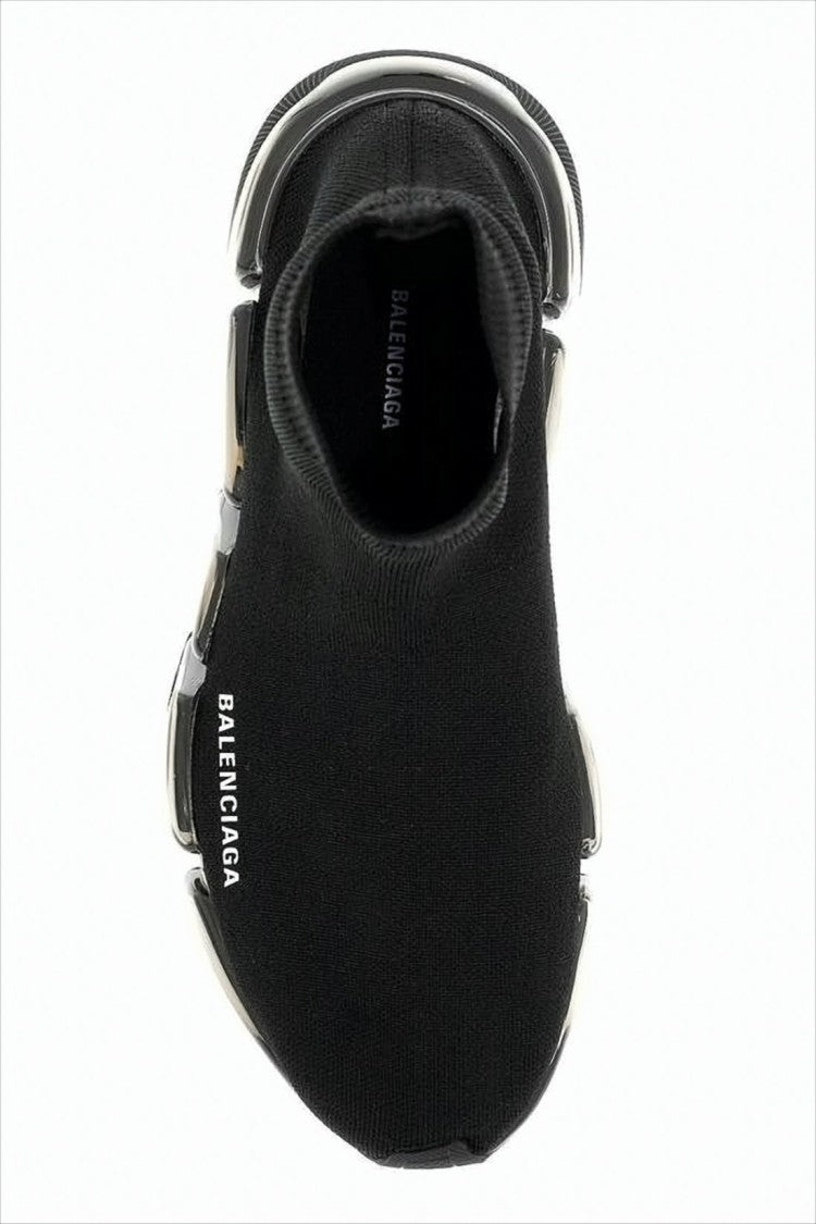 Balenciaga Sock-Style Black Sneakers With Sculptural Sole
