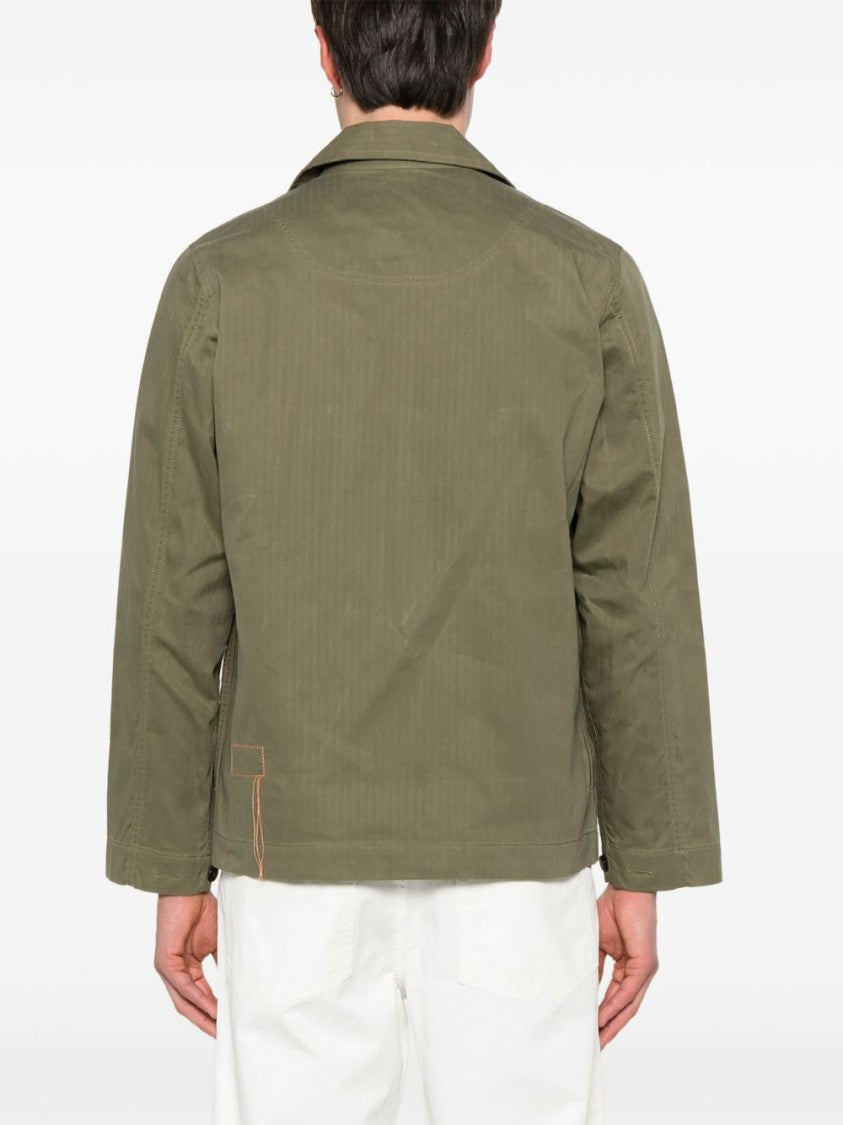 Fortela Moss Green Oversized Shirt With Chest Pockets