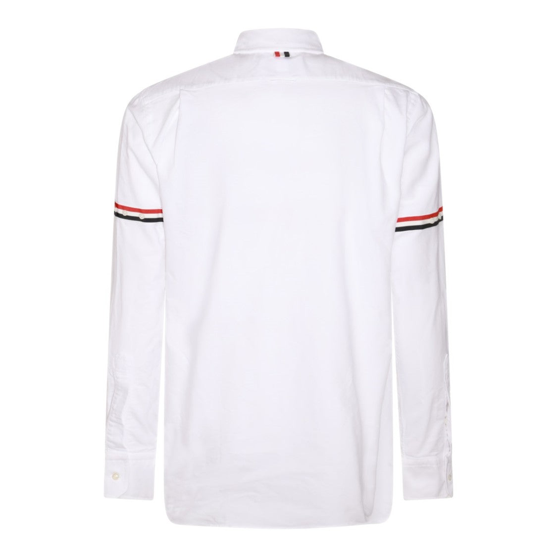 Thom Browne White Cotton Red Stripes Shirt