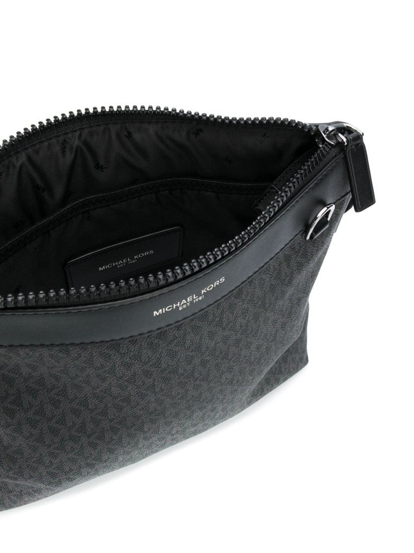 Michael Kors Textured Black Messenger Bag