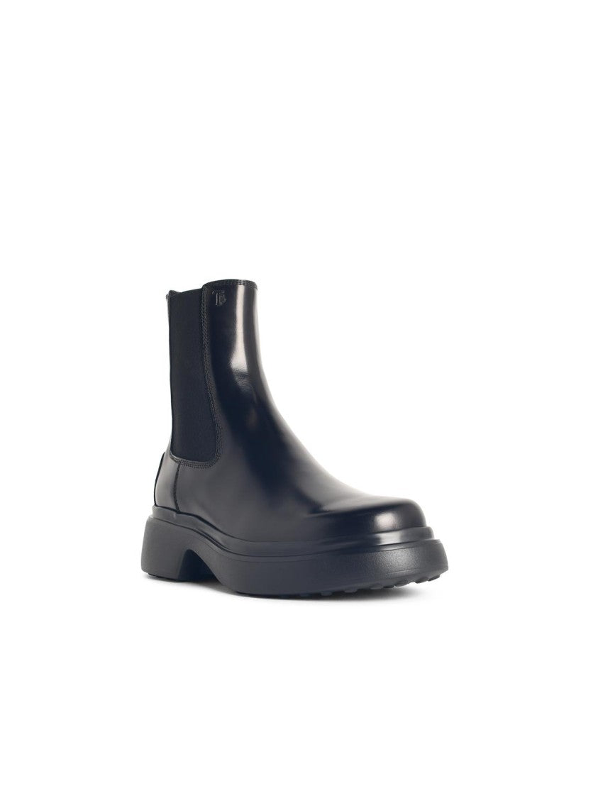Tod's Black Leather Ankle Boots