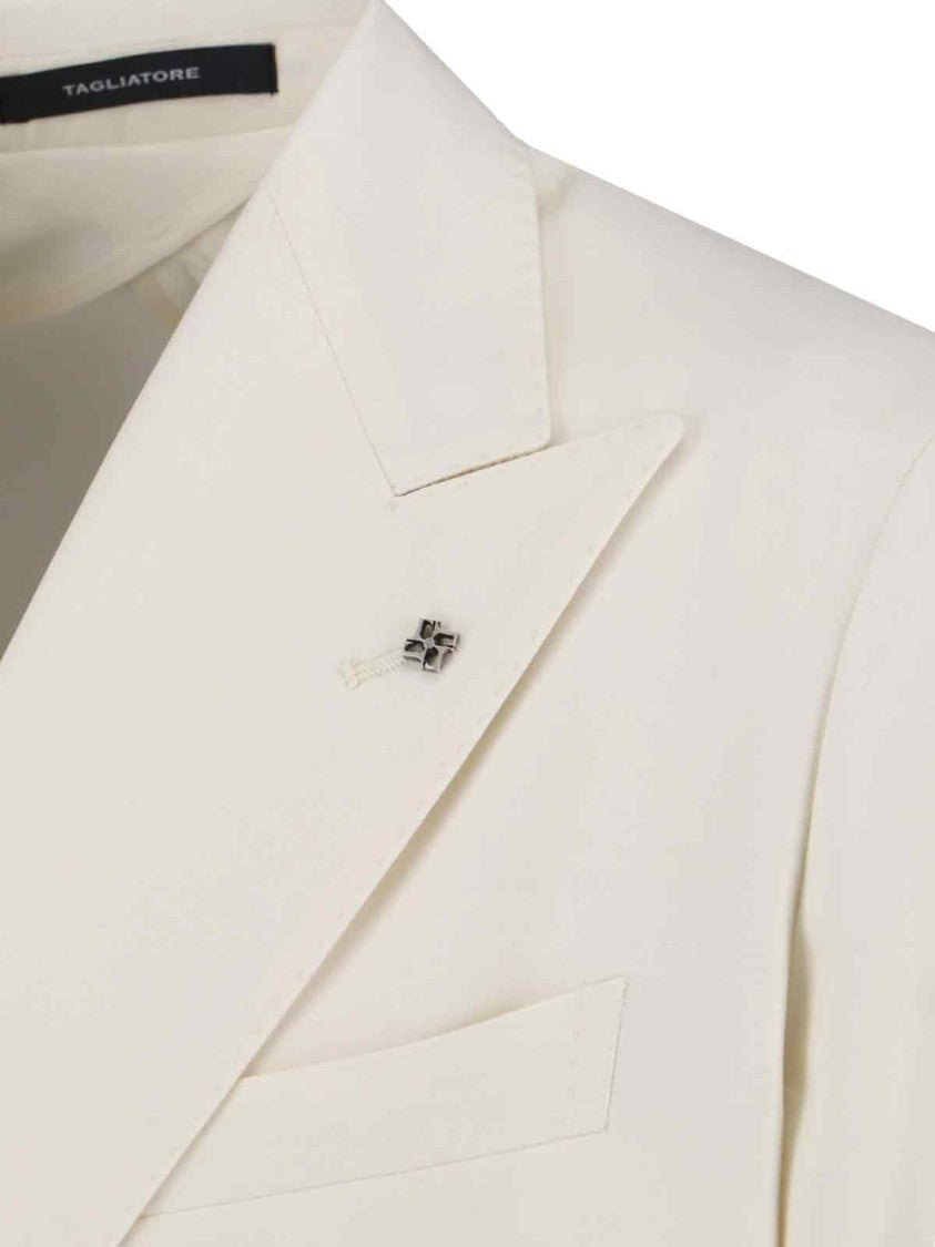 Tagliatore Double-Breasted Suit – Cream