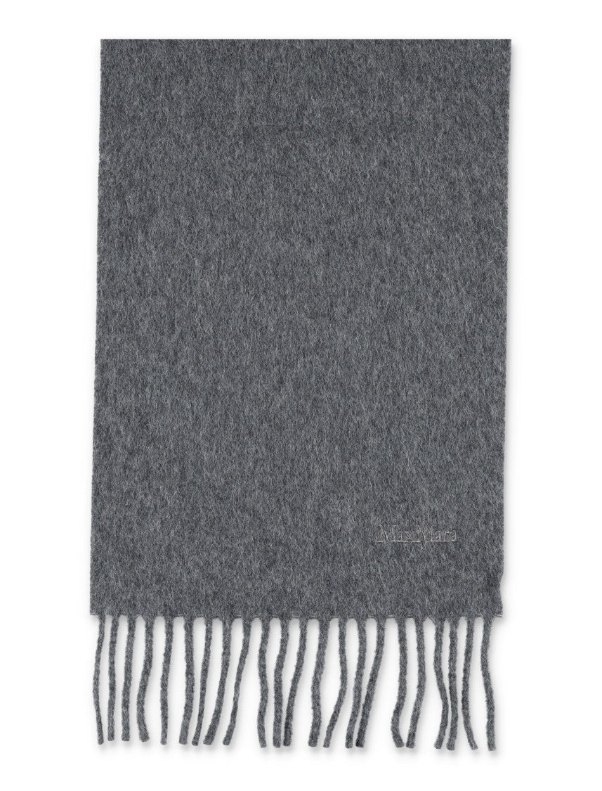 Max Mara Wool Scarf With Embroidered Logo