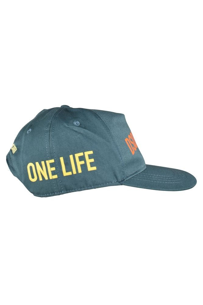 Dsquared2 Military Green Cap With Orange Logo