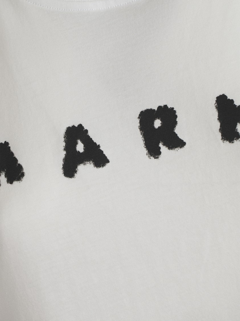 Marni Textured Logo T-Shirt With Relaxed Fit