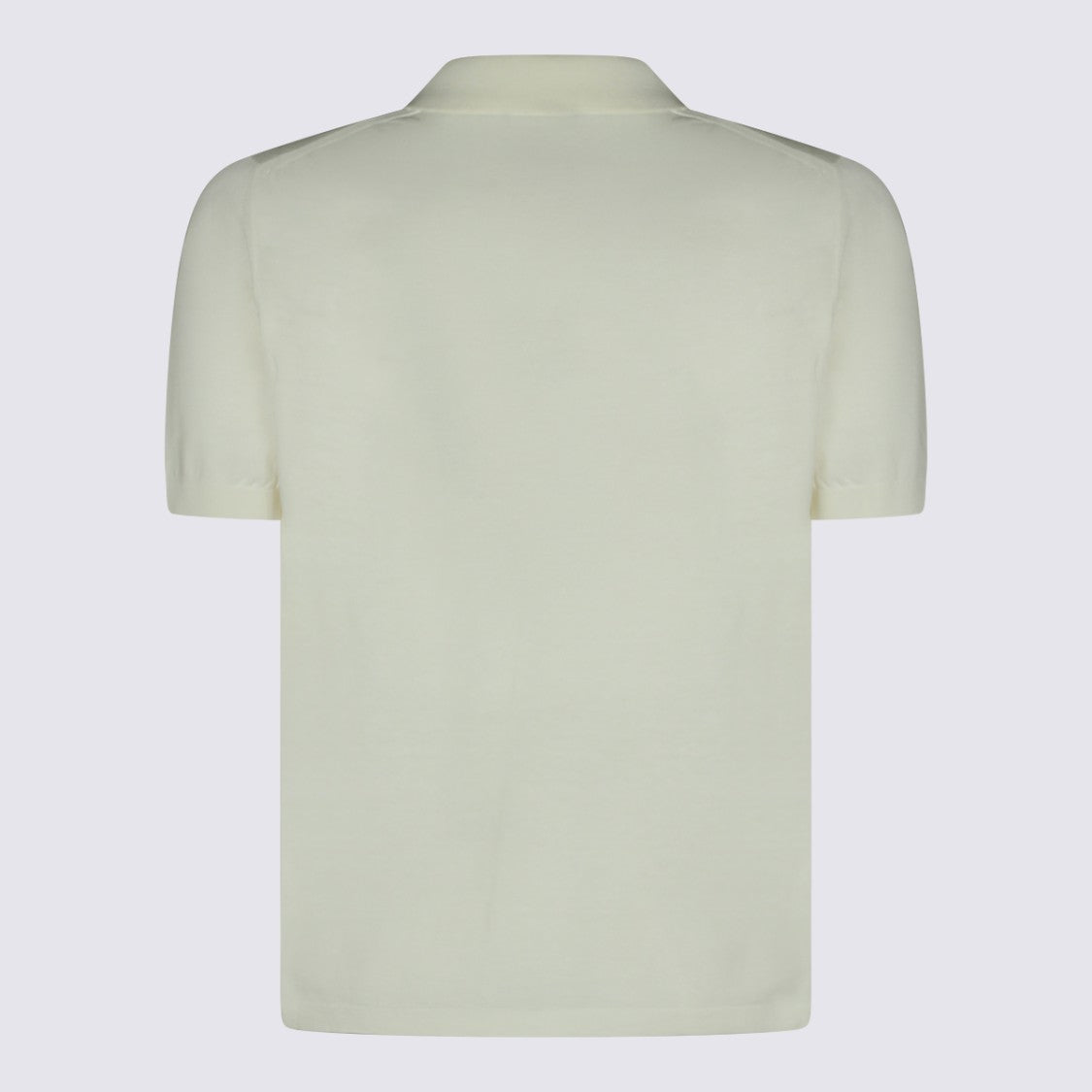 Eleventy Short-Sleeve Polo Shirt With Ribbed Hem And Cuffs