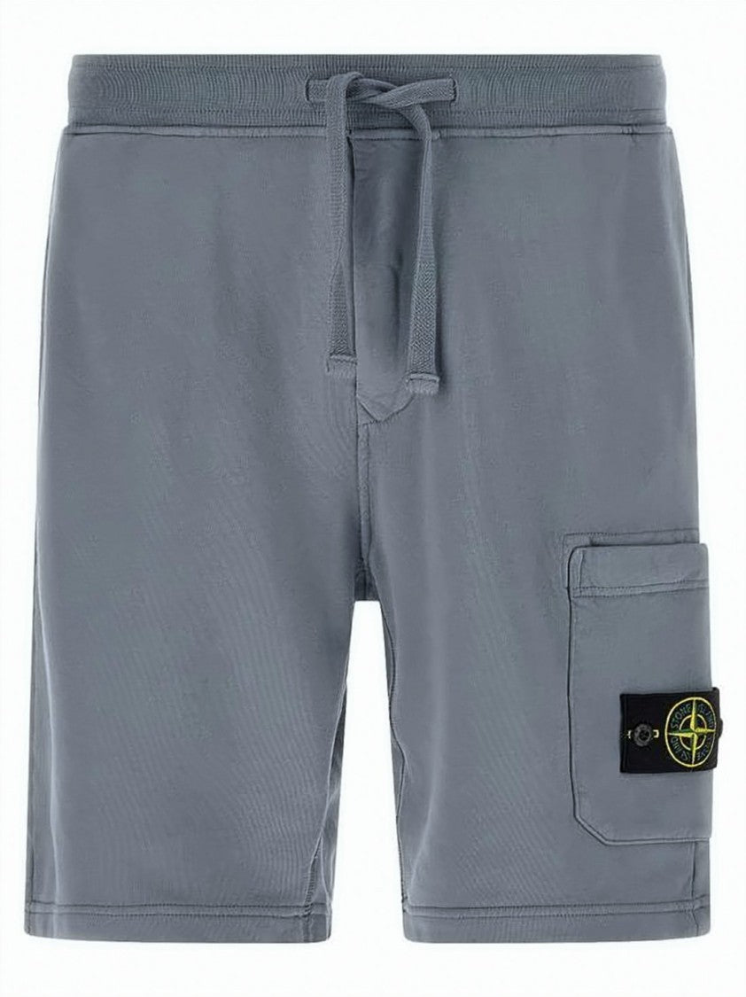 Stone Island Muted Blue-Gray Cargo Shorts