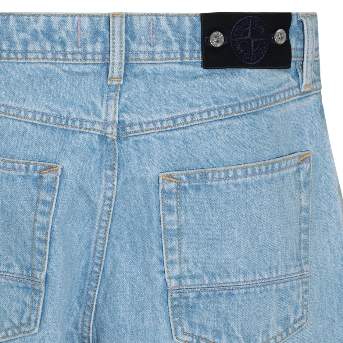 Stone Island Light Wash Classic Five-Pocket Straight-Leg Jeans
