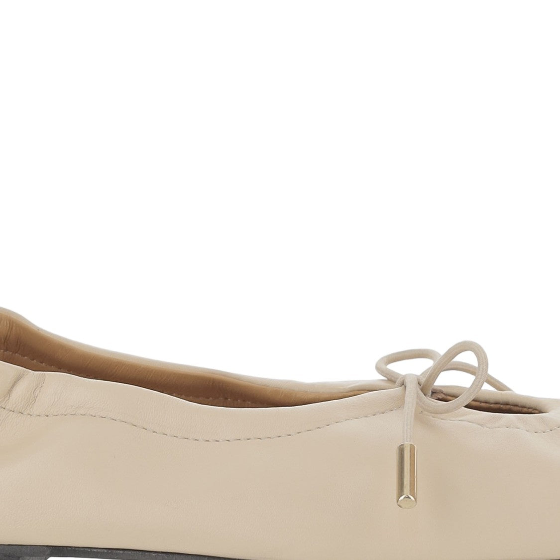 Alohas Rosalind Leather Ballerina Flats With Bow Detail