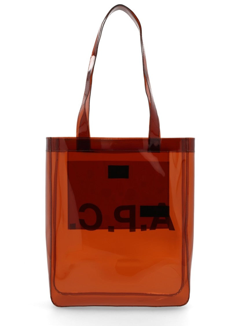 A.P.C. Amber Lou Transparent Glossy Polyurethane Tote Bag